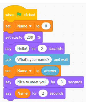 Make the sprite talk.